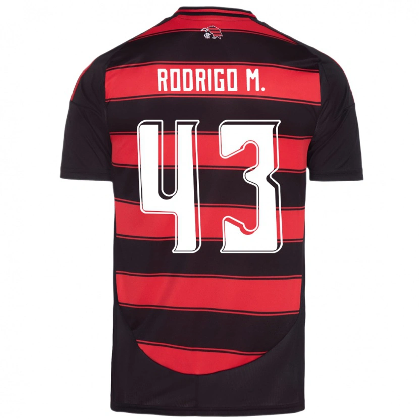 Danxen Donna Maglia Rodrigo Muniz #43 Rosso Nero Kit Gara Home 2025/26 Maglietta