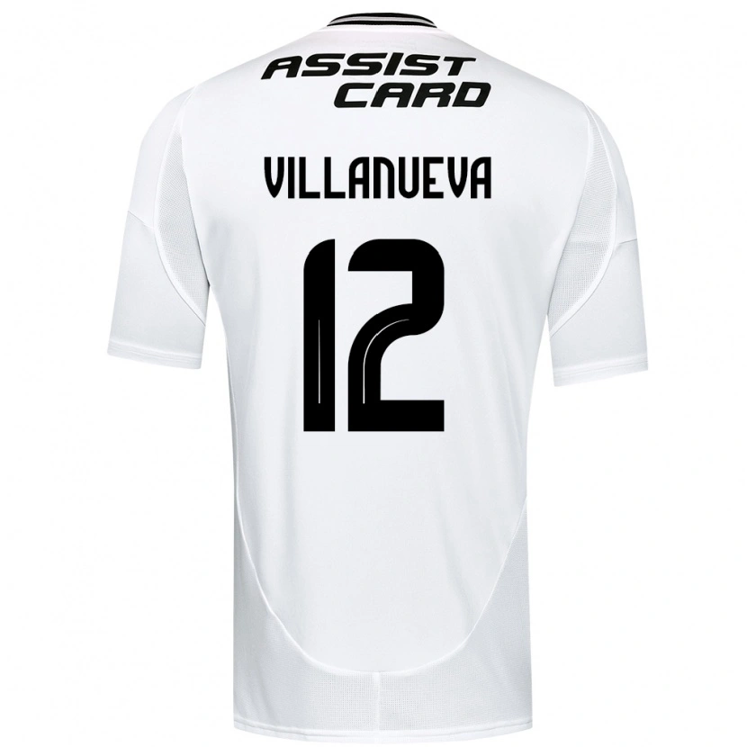 Danxen Donna Maglia Eduardo Villanueva #12 Nero Bianco Giallo Kit Gara Home 2025/26 Maglietta