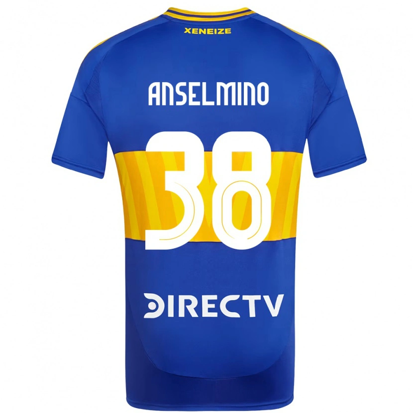 Danxen Donna Maglia Aarón Anselmino #38 Blu Royal Giallo Kit Gara Home 2025/26 Maglietta