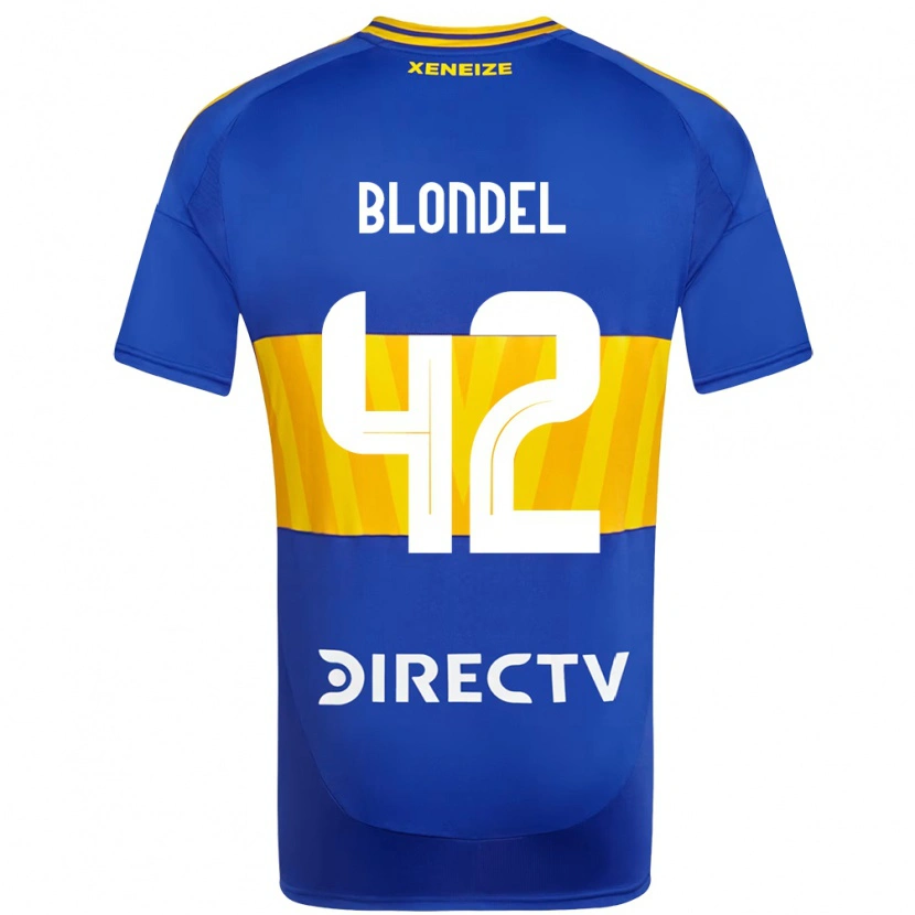 Danxen Donna Maglia Lucas Blondel #42 Blu Royal Giallo Kit Gara Home 2025/26 Maglietta