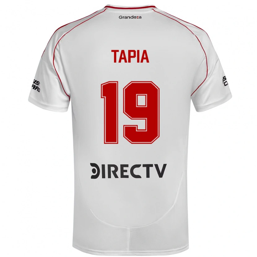 Danxen Donna Maglia Gonzalo Tapia #19 Bianco Rosso Kit Gara Home 2025/26 Maglietta