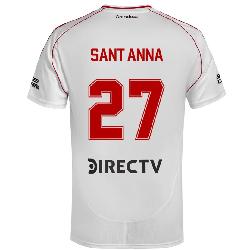 Danxen Donna Maglia Agustín Sant Anna #27 Bianco Rosso Kit Gara Home 2025/26 Maglietta