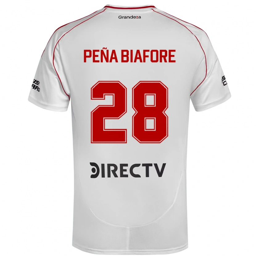 Danxen Donna Maglia Felipe Pena Biafore #28 Bianco Rosso Kit Gara Home 2025/26 Maglietta