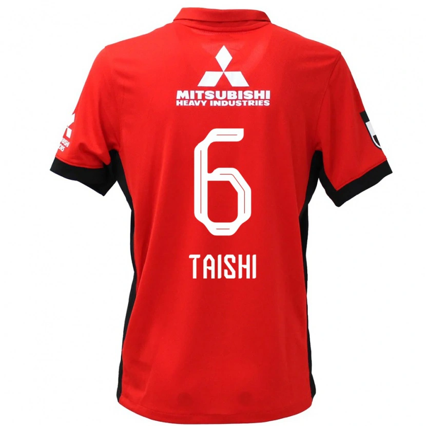 Danxen Donna Maglia Taishi Matsumoto #6 Rosso Bianco Kit Gara Home 2025/26 Maglietta