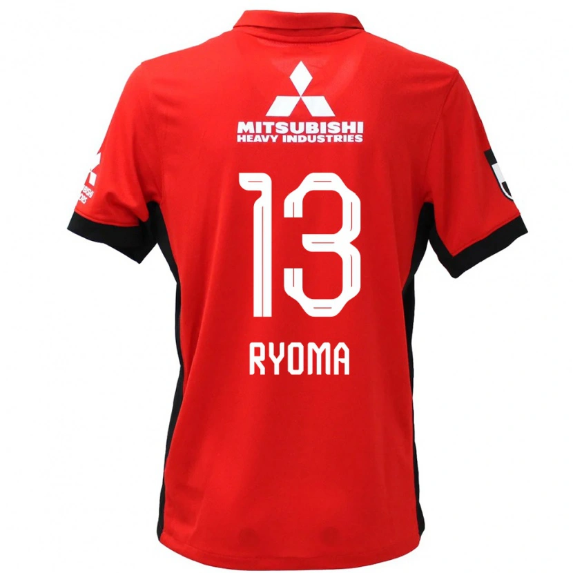 Danxen Donna Maglia Ryoma Watanabe #13 Rosso Bianco Kit Gara Home 2025/26 Maglietta
