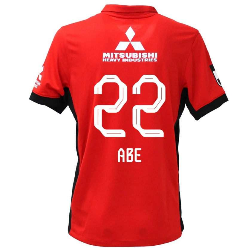 Danxen Donna Maglia Yuki Abe #22 Rosso Bianco Kit Gara Home 2025/26 Maglietta