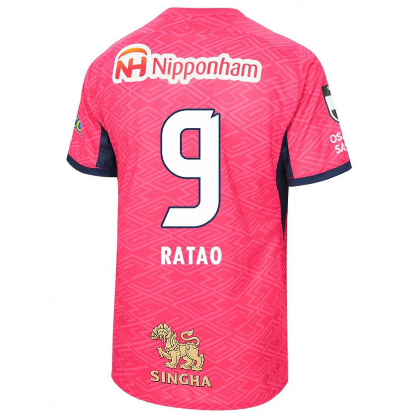 Danxen Donna Maglia Rafael Ratão #9 Rosa Sakura Bianco Kit Gara Home 2025/26 Maglietta