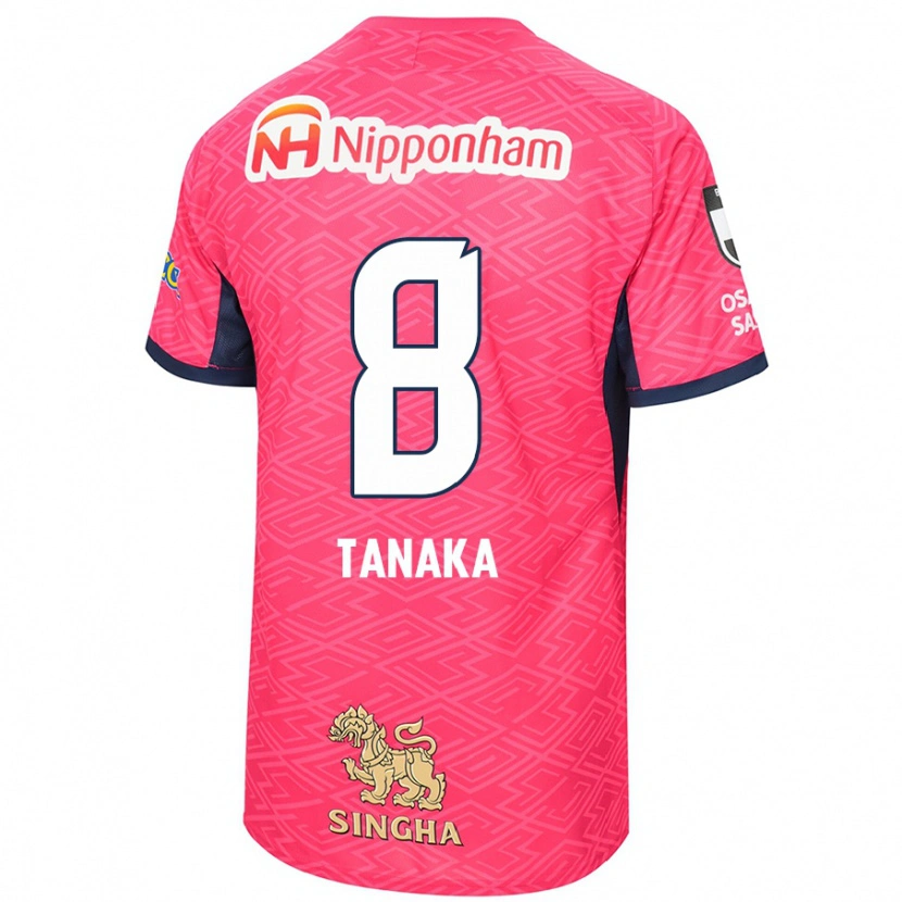 Danxen Donna Maglia Tomoko Tanaka #8 Rosa Sakura Bianco Kit Gara Home 2025/26 Maglietta