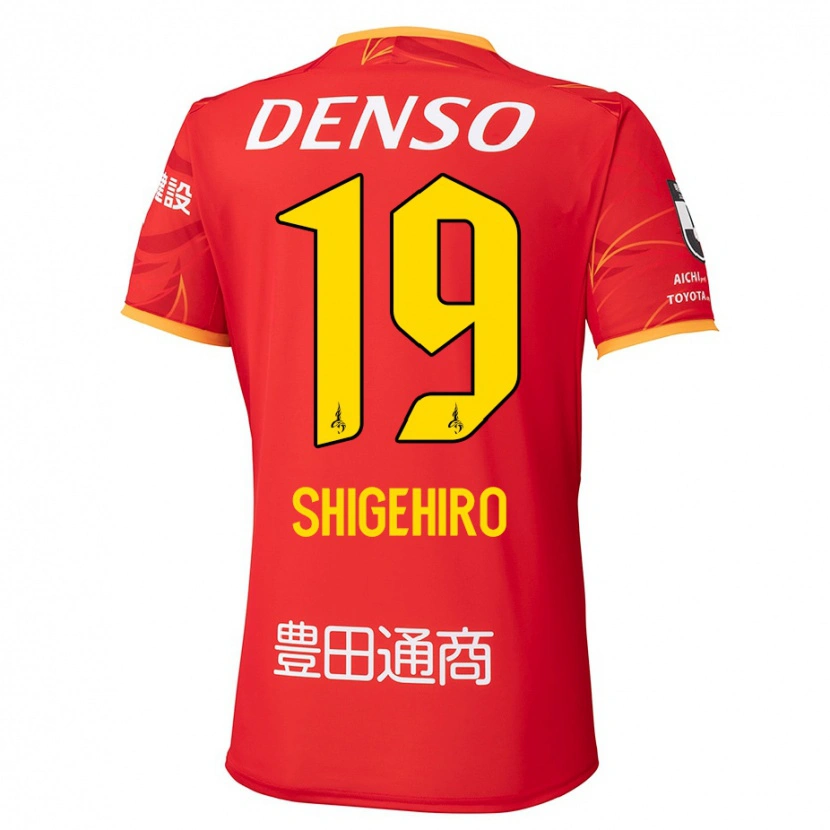 Danxen Donna Maglia Takuya Shigehiro #19 Rosso Giallo Kit Gara Home 2025/26 Maglietta