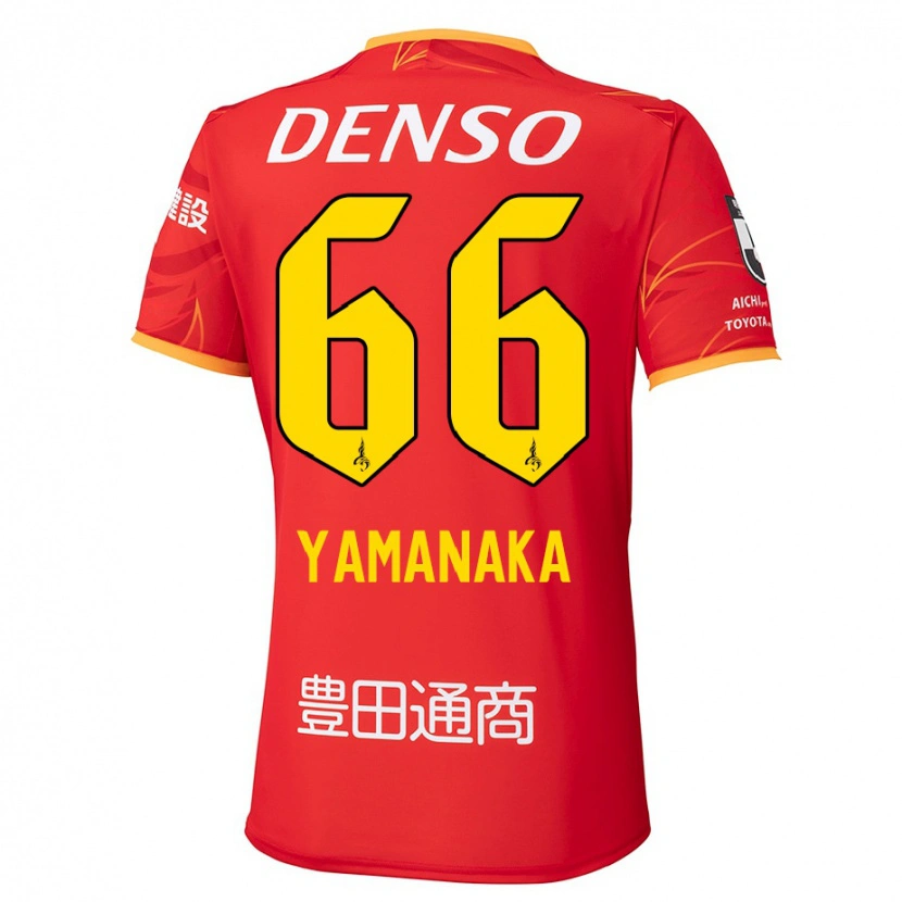 Danxen Donna Maglia Ryosuke Yamanaka #66 Rosso Giallo Kit Gara Home 2025/26 Maglietta