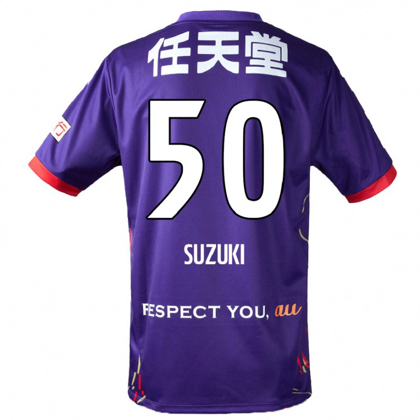 Danxen Donna Maglia Yoshinori Suzuki #50 Viola Bianco Nero Kit Gara Home 2025/26 Maglietta