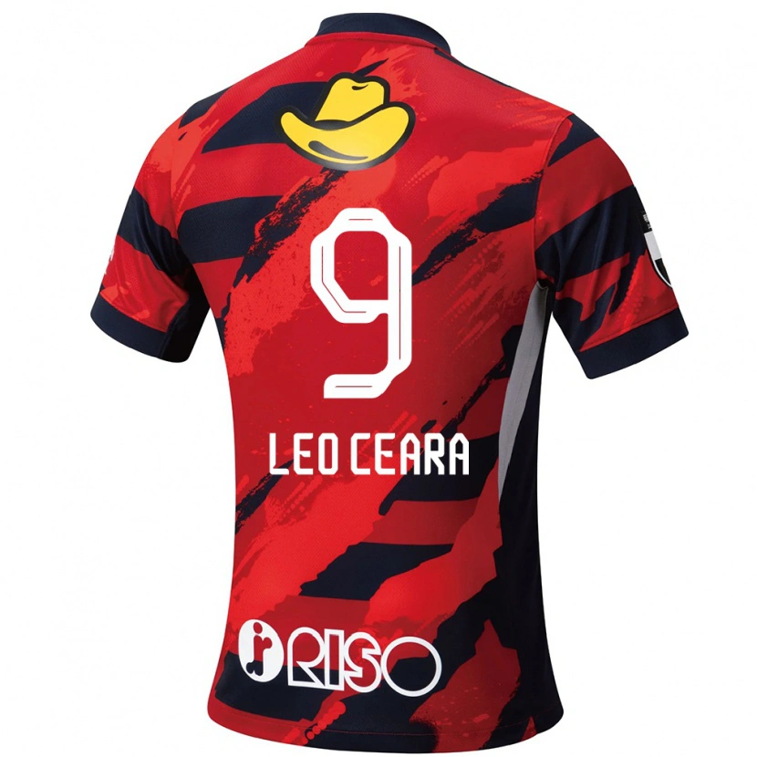 Danxen Donna Maglia Léo Ceará #9 Rosso Nero Kit Gara Home 2025/26 Maglietta