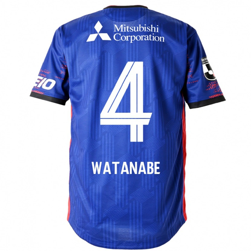 Danxen Donna Maglia Tsuyoshi Watanabe #4 Blu Royal Bianco Kit Gara Home 2025/26 Maglietta