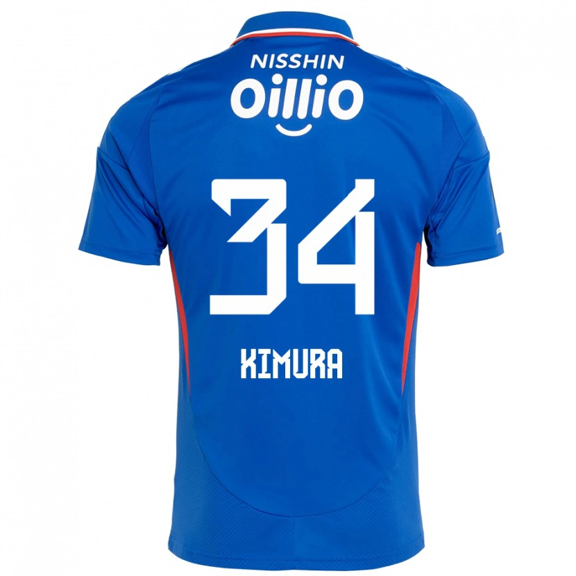 Danxen Donna Maglia Takuto Kimura #34 Blu Royal Bianco Kit Gara Home 2025/26 Maglietta