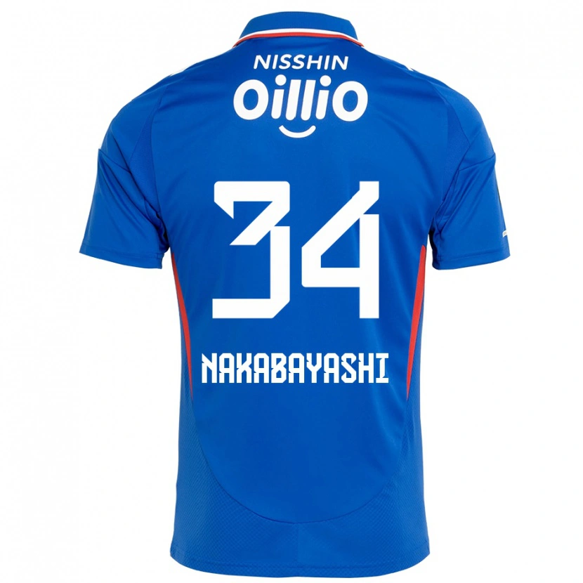 Danxen Donna Maglia Hirotsugu Nakabayashi #34 Blu Royal Bianco Kit Gara Home 2025/26 Maglietta