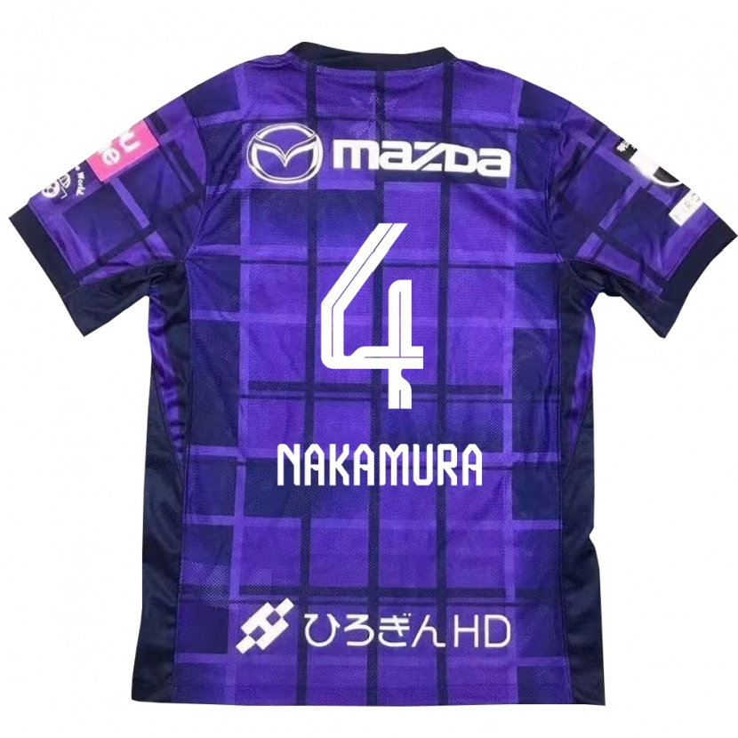 Danxen Donna Maglia Kaede Nakamura #4 Viola Arancione Kit Gara Home 2025/26 Maglietta