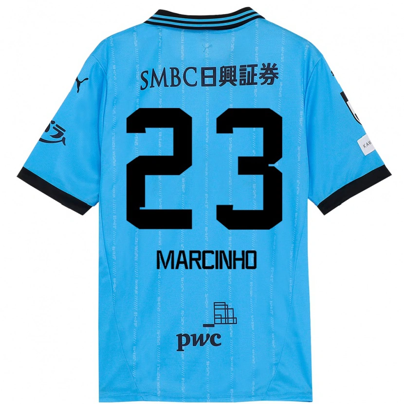 Danxen Donna Maglia Marcinho #23 Azzurro Cielo Nero Kit Gara Home 2025/26 Maglietta