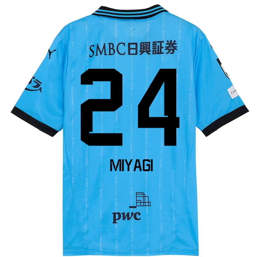 Danxen Donna Maglia Ten Miyagi #24 Azzurro Cielo Nero Kit Gara Home 2025/26 Maglietta