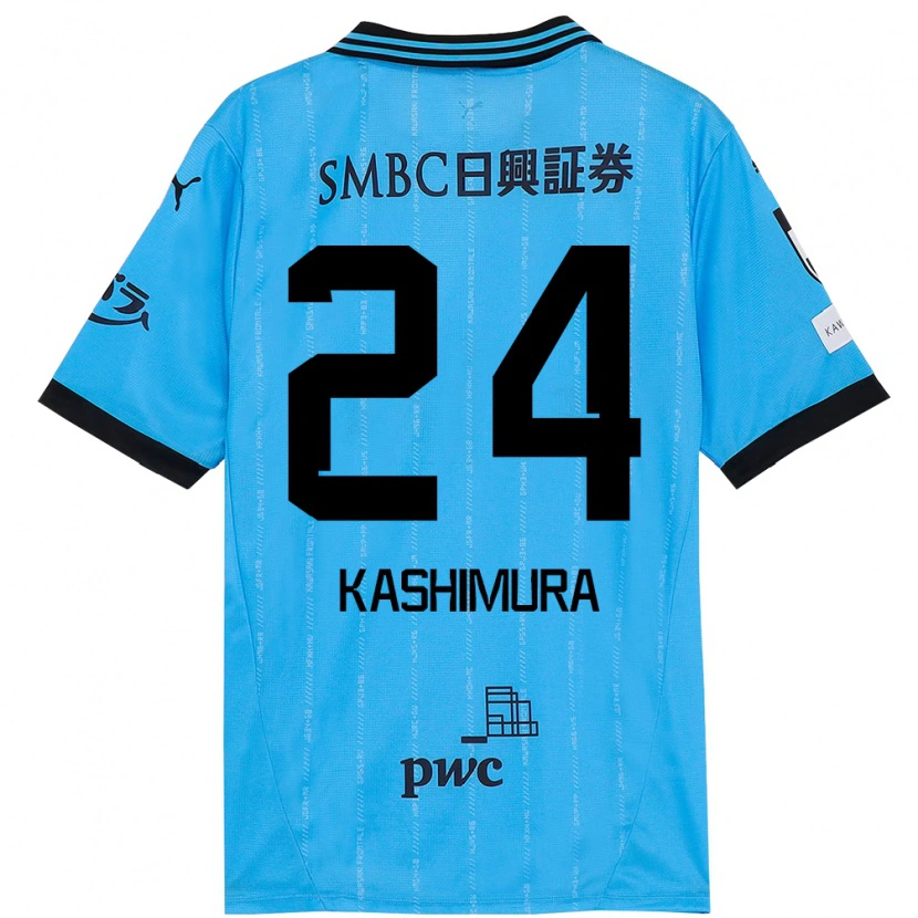 Danxen Donna Maglia Ryota Kashimura #24 Azzurro Cielo Nero Kit Gara Home 2025/26 Maglietta