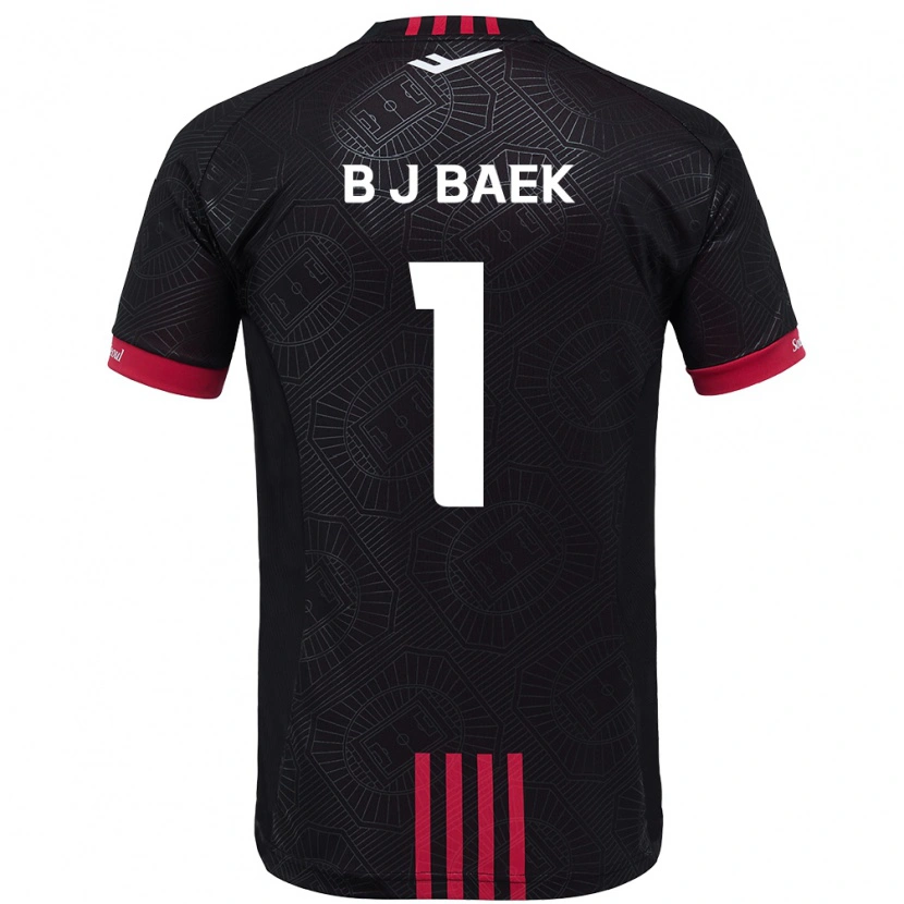 Danxen Donna Maglia Jong-Beom Baek #1 Nero Rosso Kit Gara Home 2025/26 Maglietta