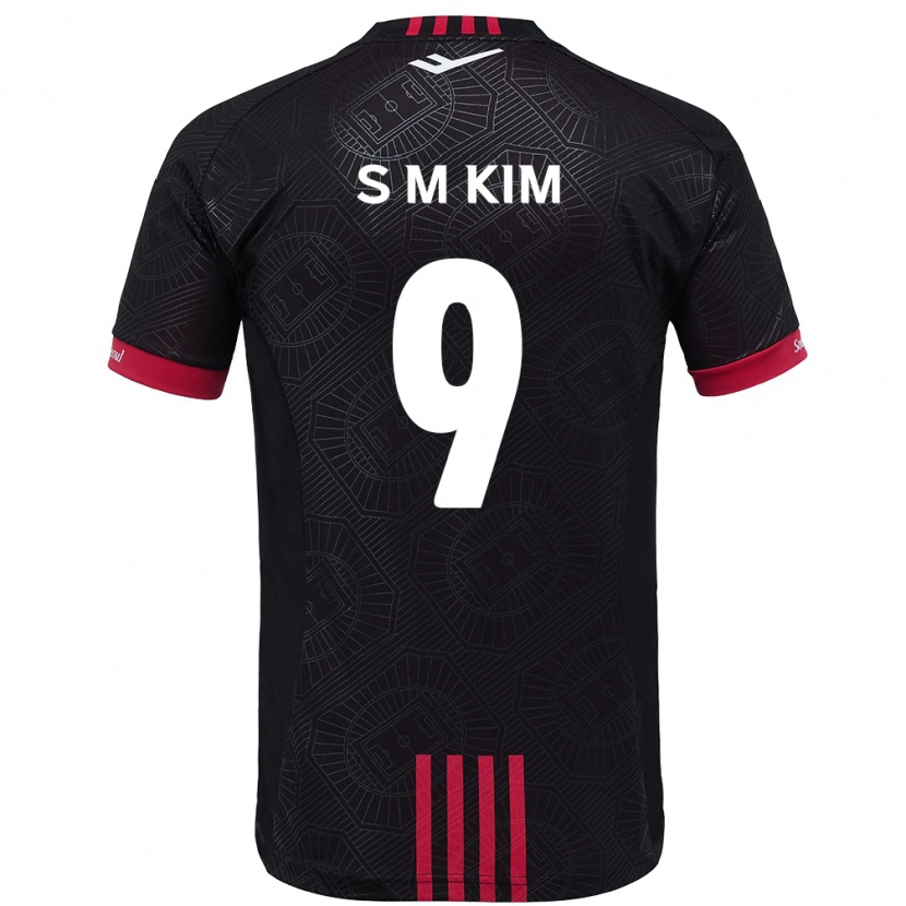 Danxen Donna Maglia Min-Sung Kim #9 Nero Rosso Kit Gara Home 2025/26 Maglietta