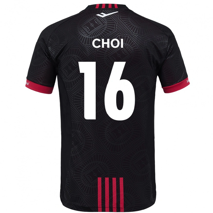 Danxen Donna Maglia Jun Choi #16 Nero Rosso Kit Gara Home 2025/26 Maglietta