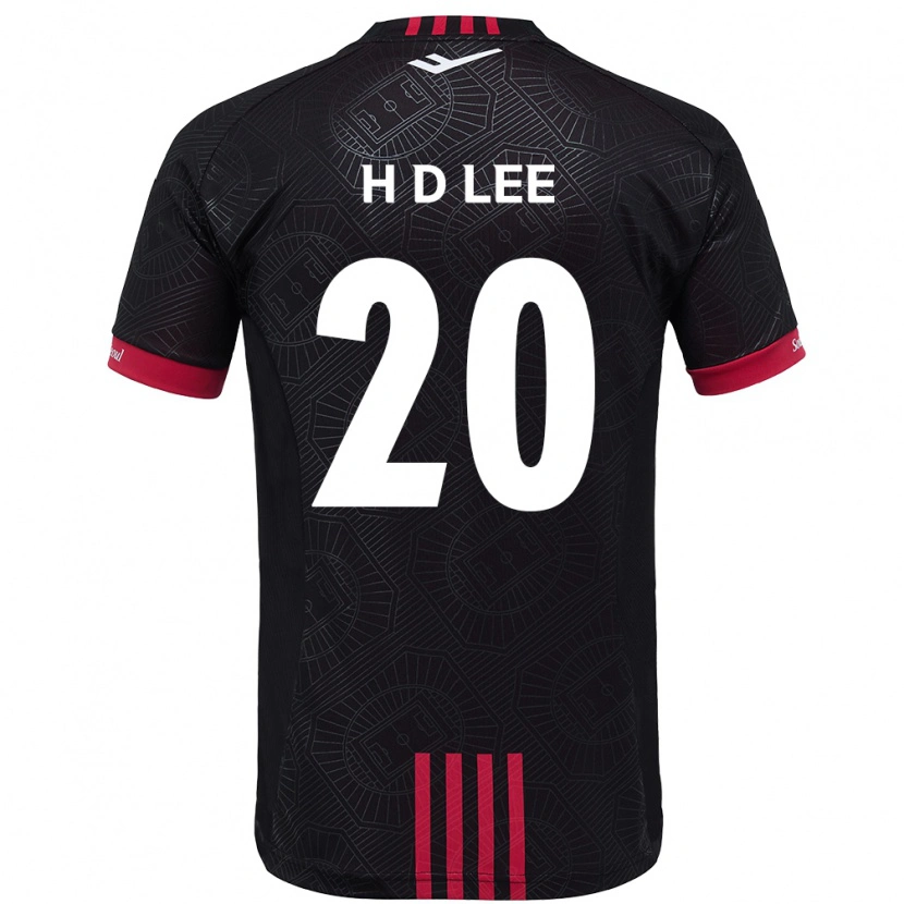 Danxen Donna Maglia Han-Do Lee #20 Nero Rosso Kit Gara Home 2025/26 Maglietta
