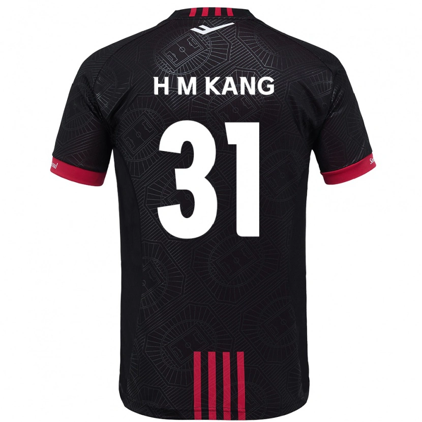 Danxen Donna Maglia Hyeon-Mu Kang #31 Nero Rosso Kit Gara Home 2025/26 Maglietta
