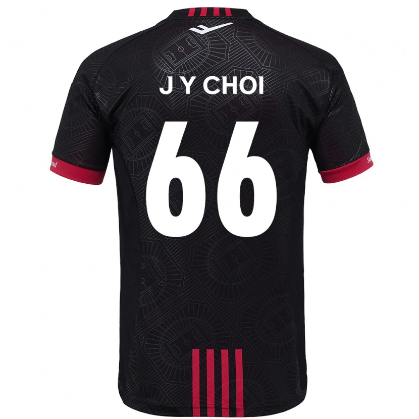 Danxen Donna Maglia Jun-Yeong Choi #66 Nero Rosso Kit Gara Home 2025/26 Maglietta