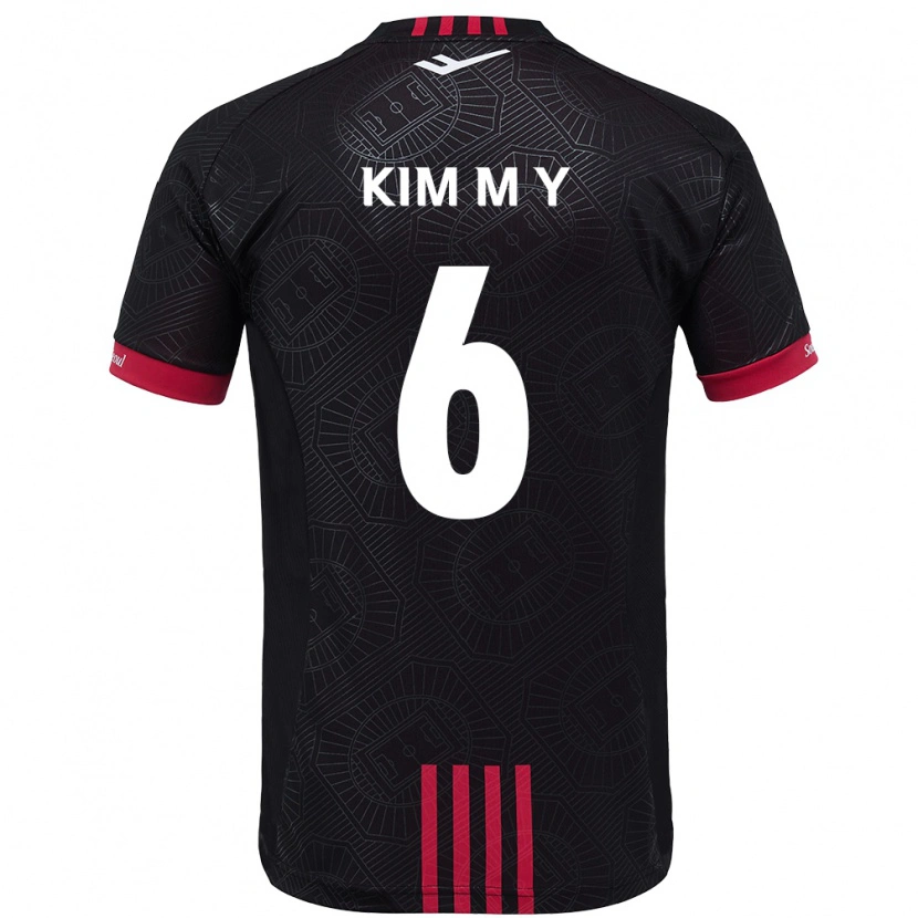 Danxen Donna Maglia Kim Mi-Yeon #6 Nero Rosso Kit Gara Home 2025/26 Maglietta