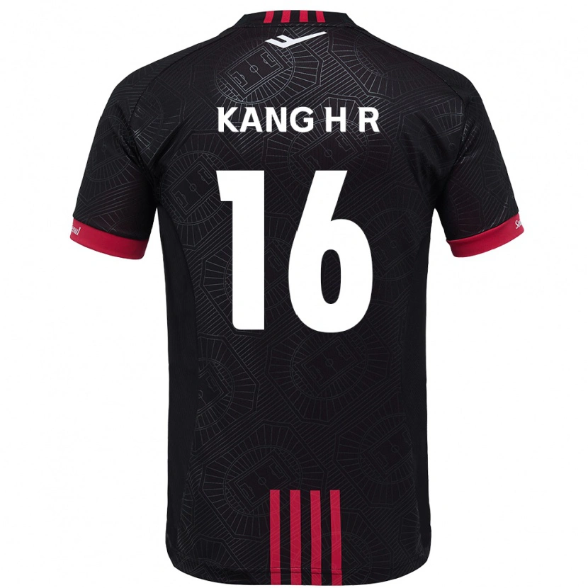 Danxen Donna Maglia Kang Hye-Rim #16 Nero Rosso Kit Gara Home 2025/26 Maglietta