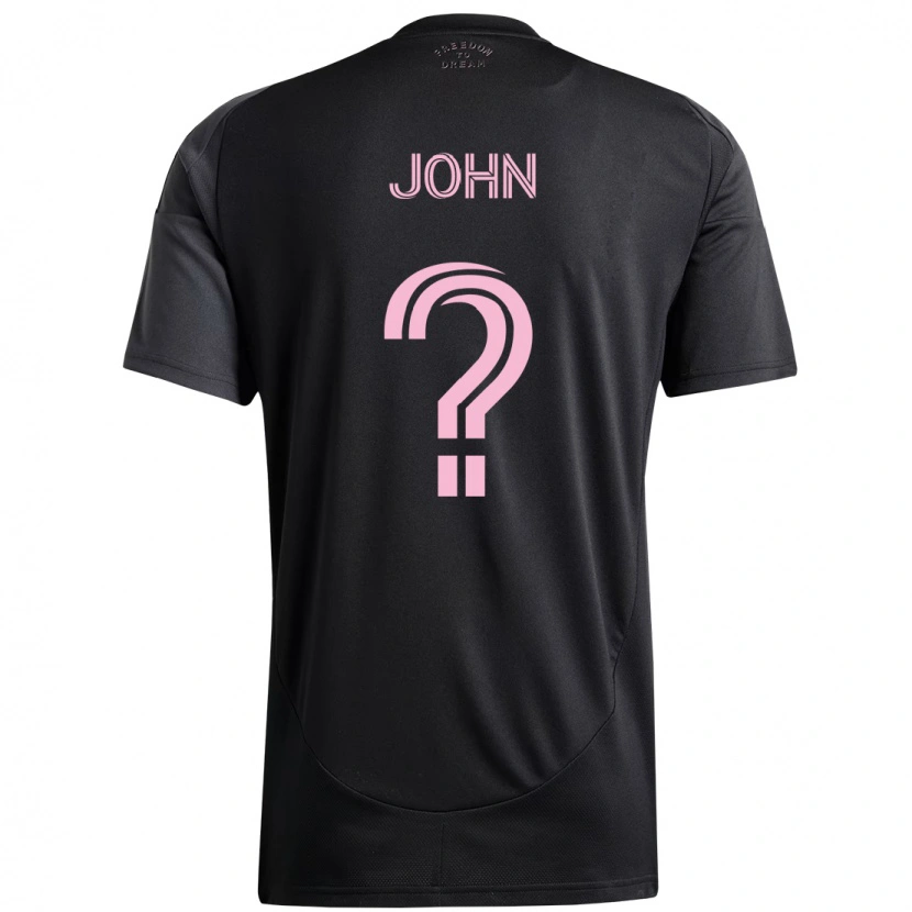 Danxen Donna Maglia Quinton John #0 Nero Rosa Kit Gara Away 2025/26 Maglietta