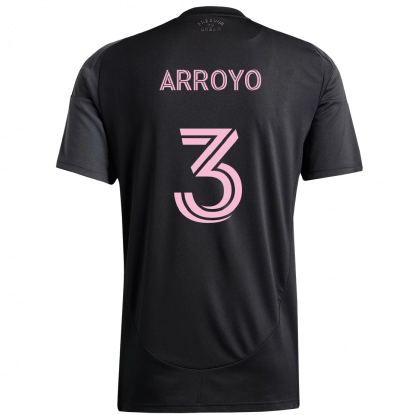 Danxen Donna Maglia Dixon Arroyo #3 Nero Rosa Kit Gara Away 2025/26 Maglietta
