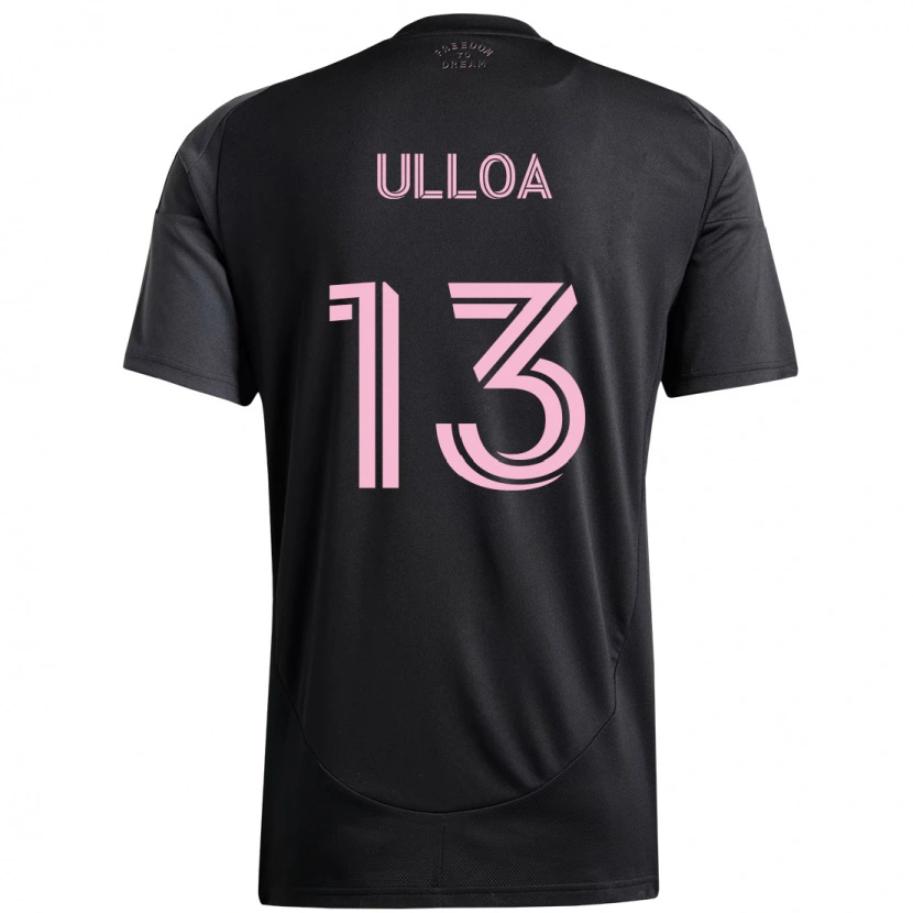 Danxen Donna Maglia Víctor Ulloa #13 Nero Rosa Kit Gara Away 2025/26 Maglietta