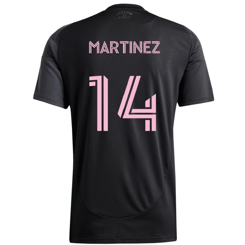Danxen Donna Maglia David Martínez #14 Nero Rosa Kit Gara Away 2025/26 Maglietta