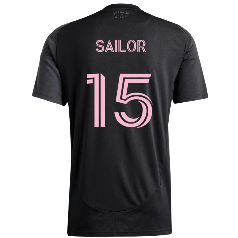 Danxen Donna Maglia Ryan Sailor #15 Nero Rosa Kit Gara Away 2025/26 Maglietta