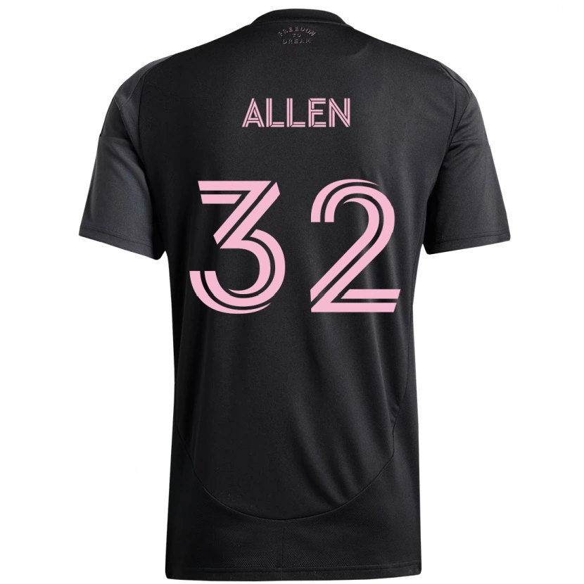 Danxen Donna Maglia Noah Allen #32 Nero Rosa Kit Gara Away 2025/26 Maglietta