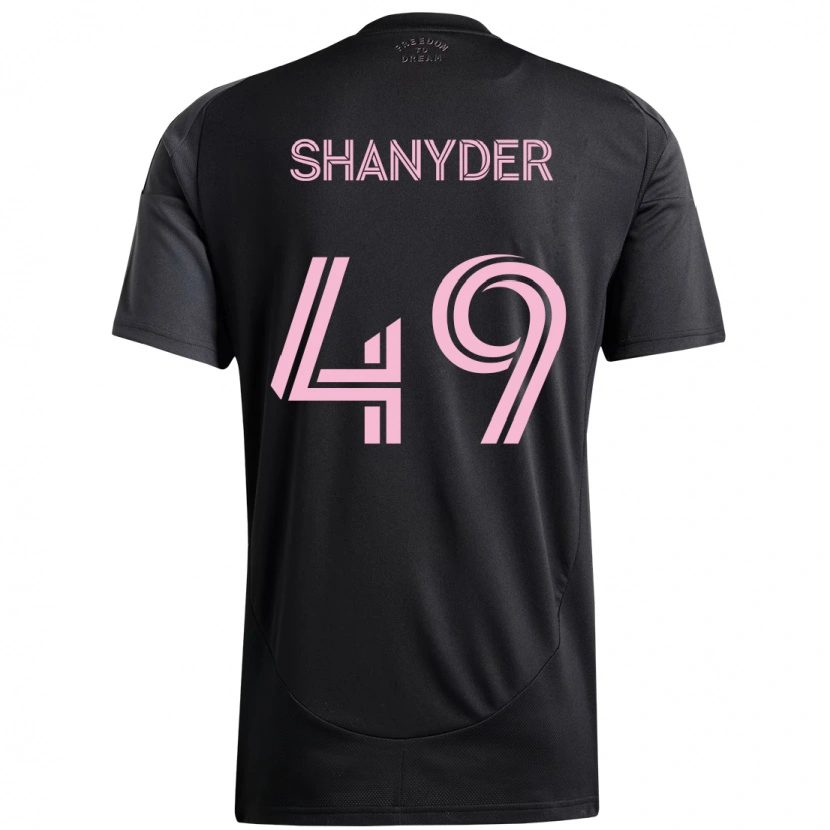 Danxen Donna Maglia Shanyder Borgelin #49 Nero Rosa Kit Gara Away 2025/26 Maglietta