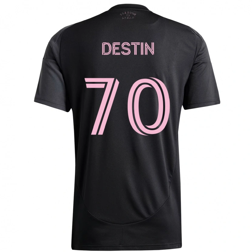 Danxen Donna Maglia Bryan Destin #70 Nero Rosa Kit Gara Away 2025/26 Maglietta