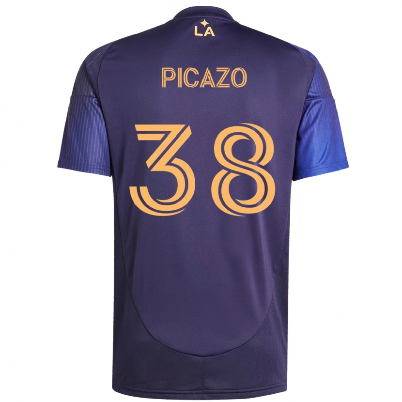 Danxen Donna Maglia Axel Picazo #38 Viola Blu Kit Gara Away 2025/26 Maglietta
