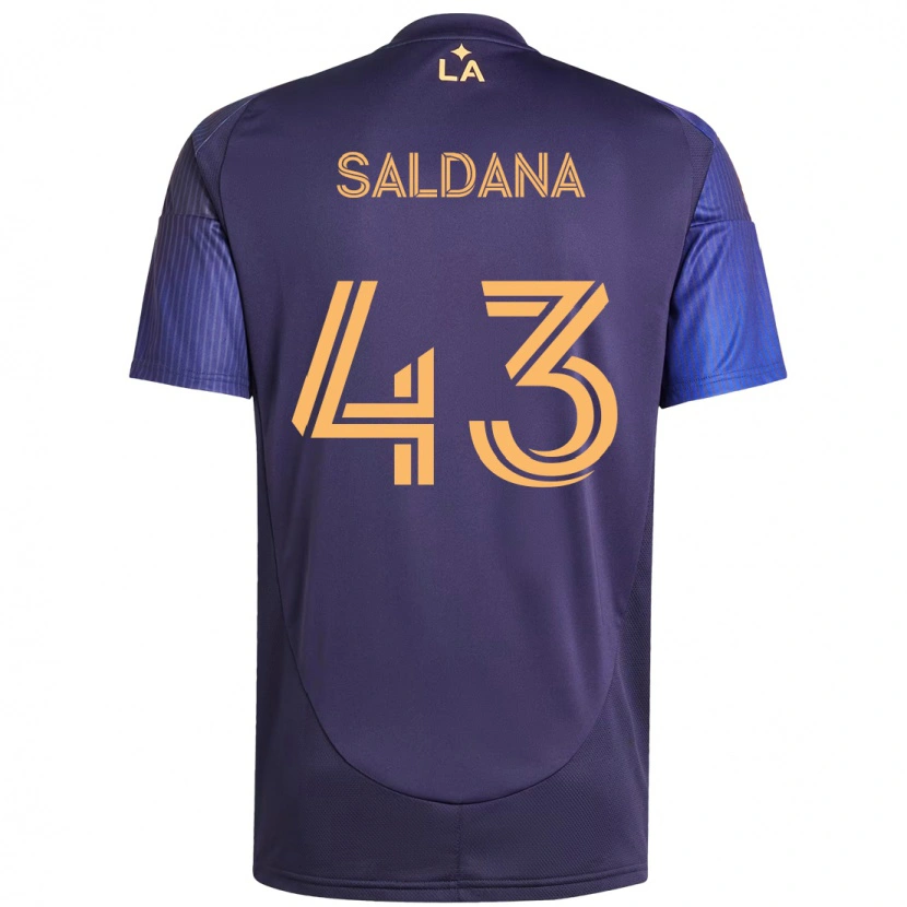 Danxen Donna Maglia Adam Saldaña #43 Viola Blu Kit Gara Away 2025/26 Maglietta