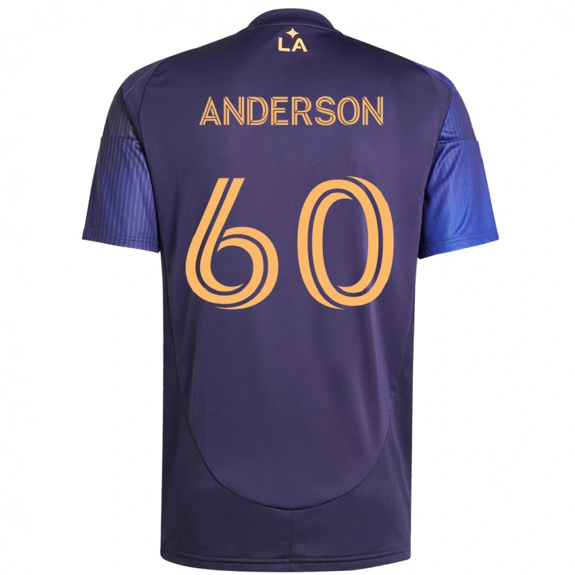 Danxen Donna Maglia Nolan Anderson #60 Viola Blu Kit Gara Away 2025/26 Maglietta