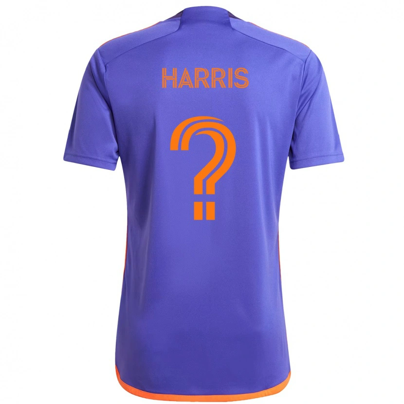 Danxen Donna Maglia Micah Harris #0 Viola Arancione Kit Gara Away 2025/26 Maglietta