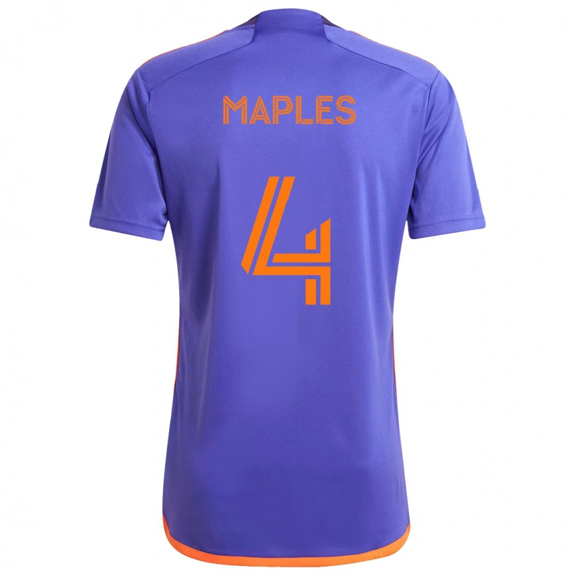 Danxen Donna Maglia Talen Maples #4 Viola Arancione Kit Gara Away 2025/26 Maglietta