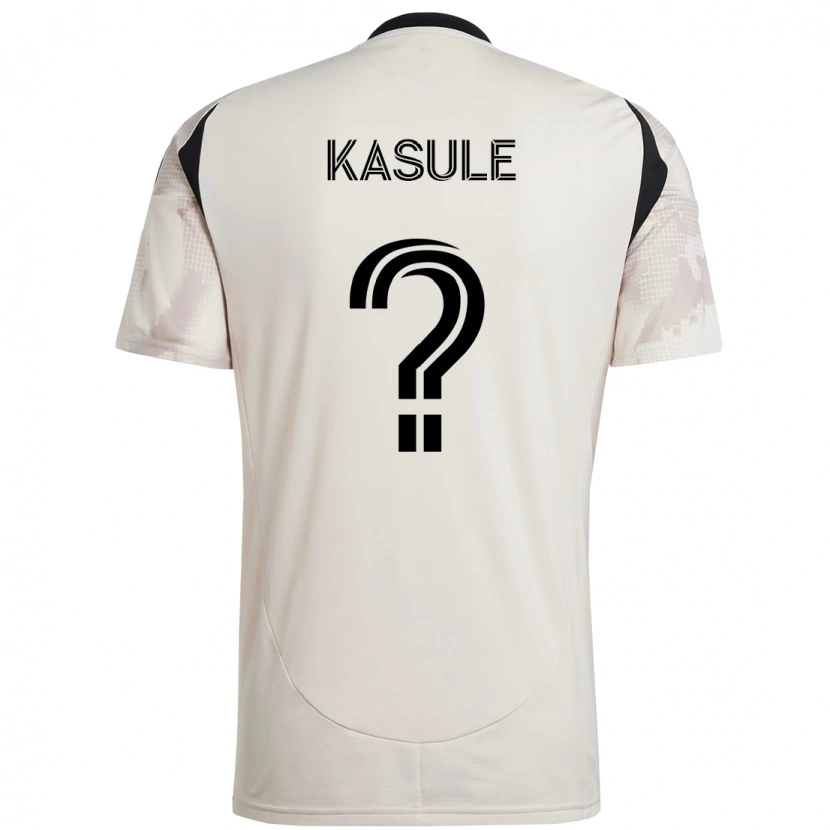 Danxen Donna Maglia Ibrahim Kasule #0 Beige Nero Kit Gara Away 2025/26 Maglietta