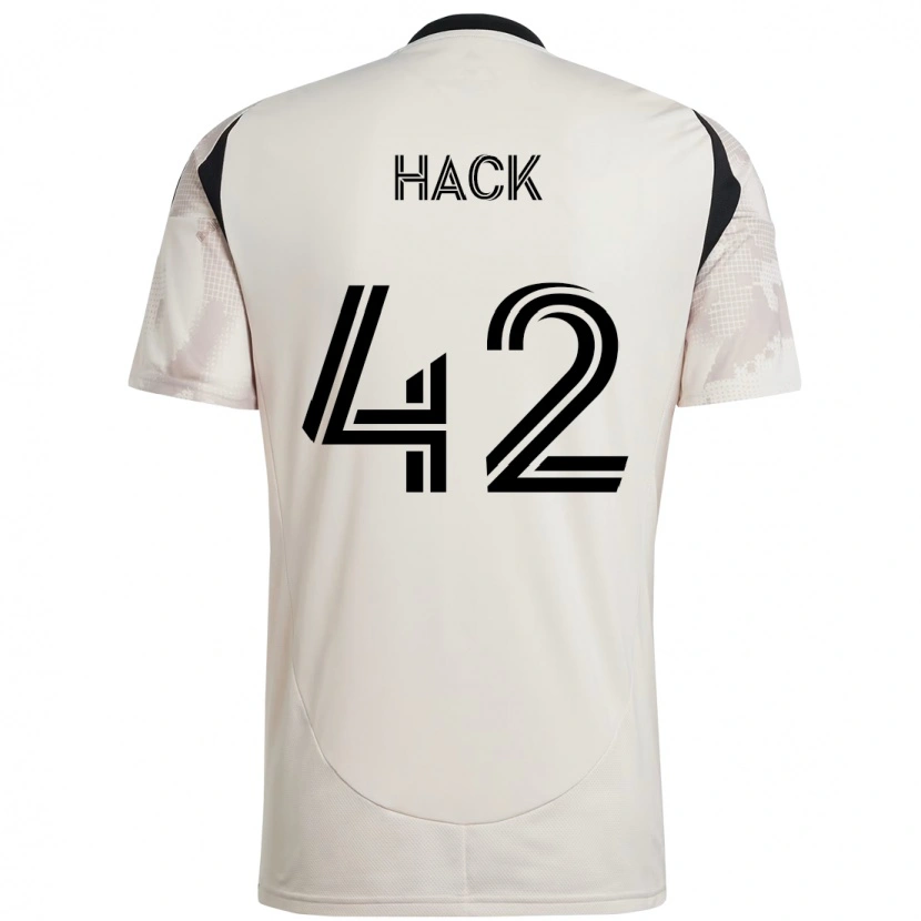 Danxen Donna Maglia Alexander Hack #42 Beige Nero Kit Gara Away 2025/26 Maglietta