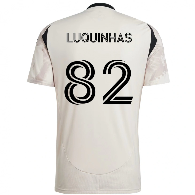 Danxen Donna Maglia Luquinhas #82 Beige Nero Kit Gara Away 2025/26 Maglietta