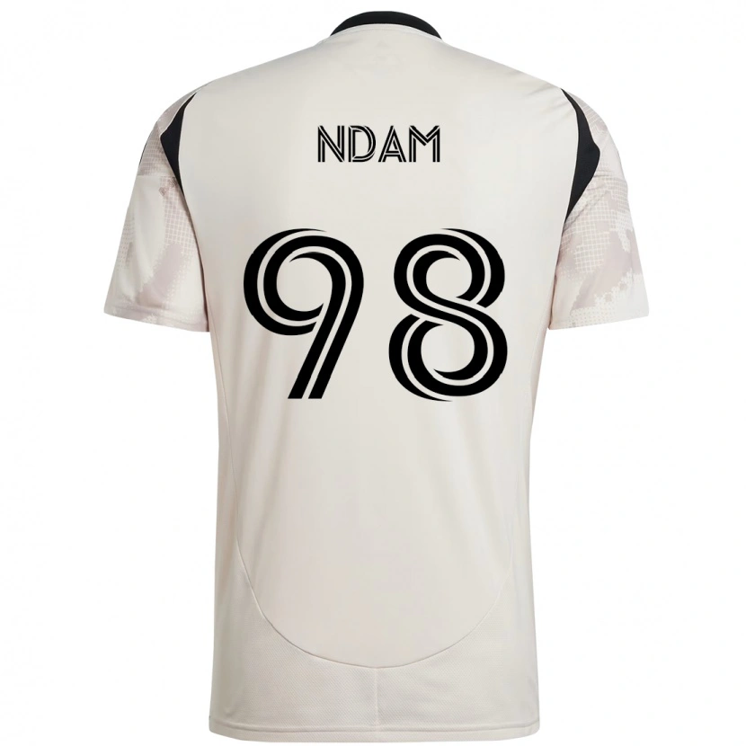 Danxen Donna Maglia Hassan Ndam #98 Beige Nero Kit Gara Away 2025/26 Maglietta