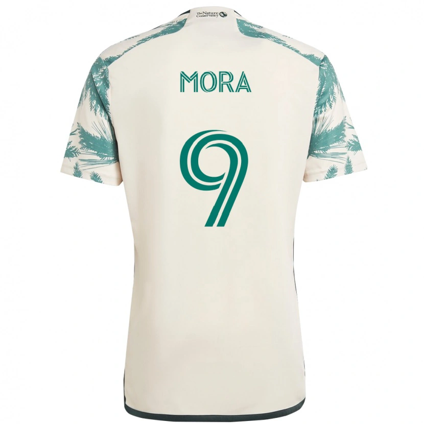 Danxen Donna Maglia Felipe Mora #9 Beige Verde Kit Gara Away 2025/26 Maglietta