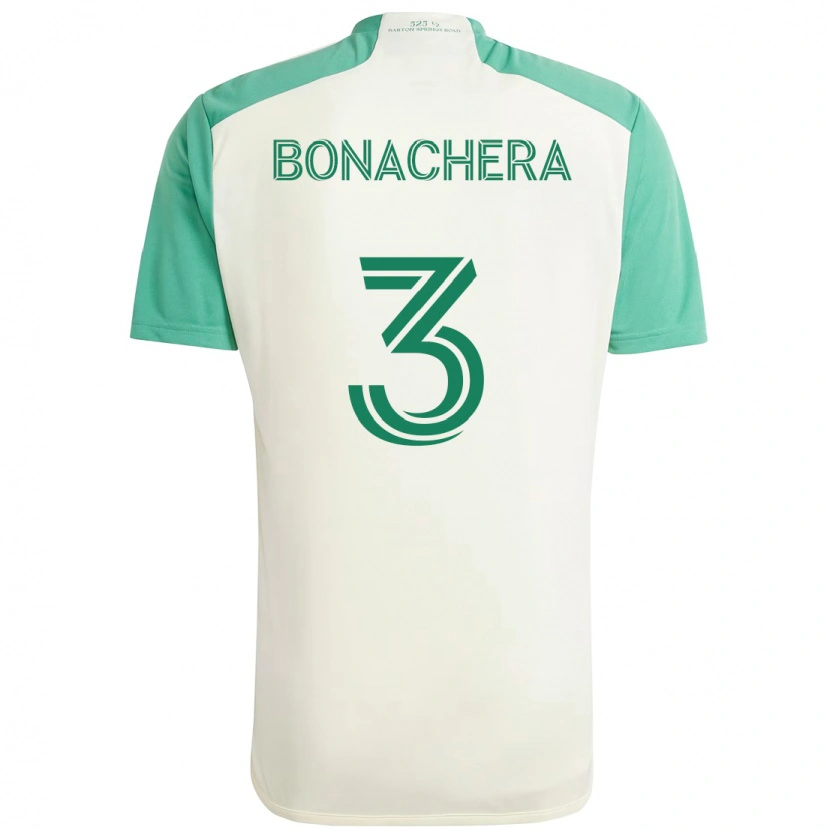 Danxen Donna Maglia Rubén Bonachera #3 Bianco Verde Kit Gara Away 2025/26 Maglietta